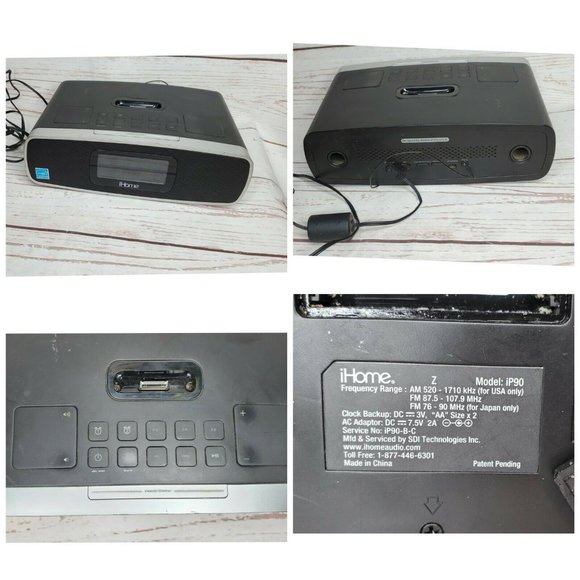 iHome Model Ip90 am/FM alarm Clock Radio - Picture 1 of 11
